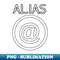 Alias at E-Mail - PC Geek, PC Builder and Gamer - Premium PNG Sublimation File