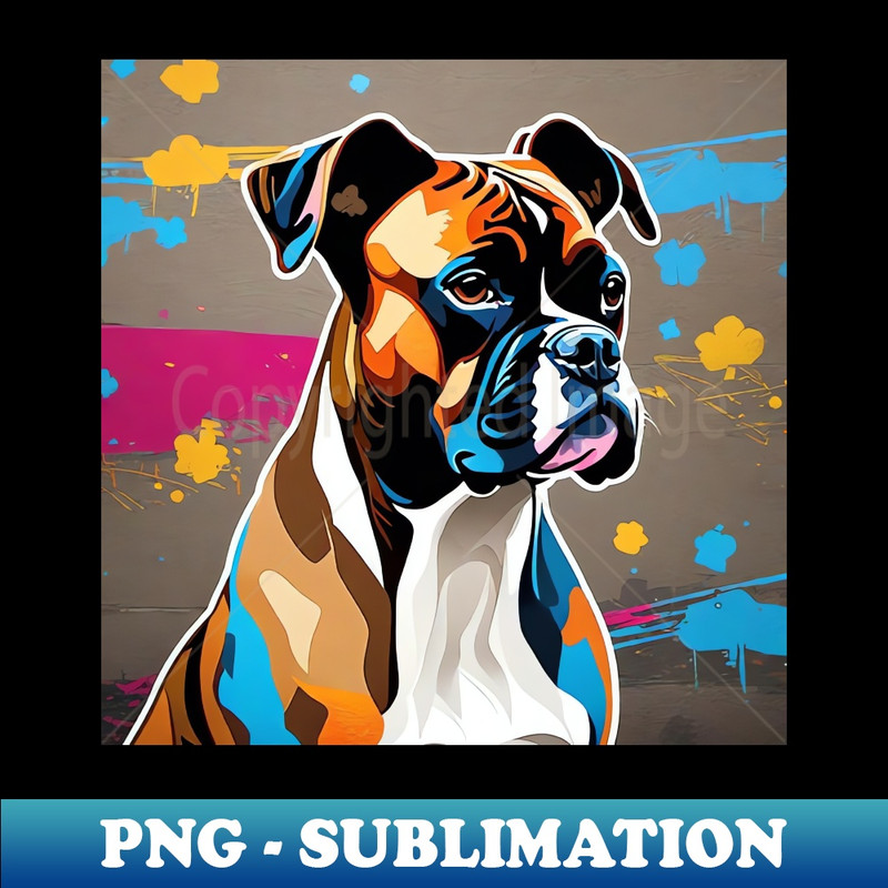 Boxer Breed, colorful art for the dog lover - Exclusive Sublimation Digital File