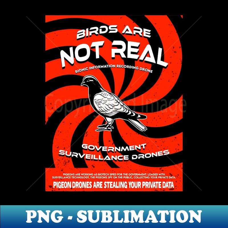 Birds Are Not Real T-shirt - Aesthetic Sublimation Digital File