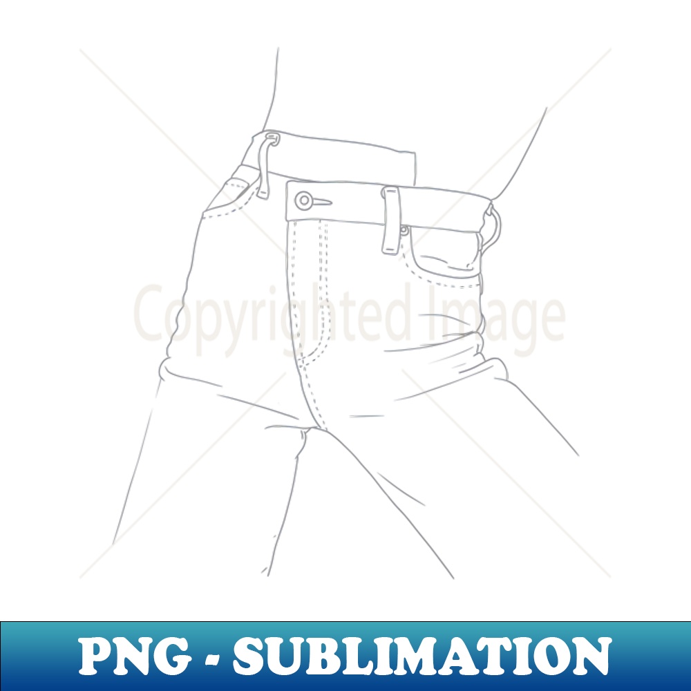 Vintage Denim - Diy embroidery pre-printed design - Premium PNG Sublimation File
