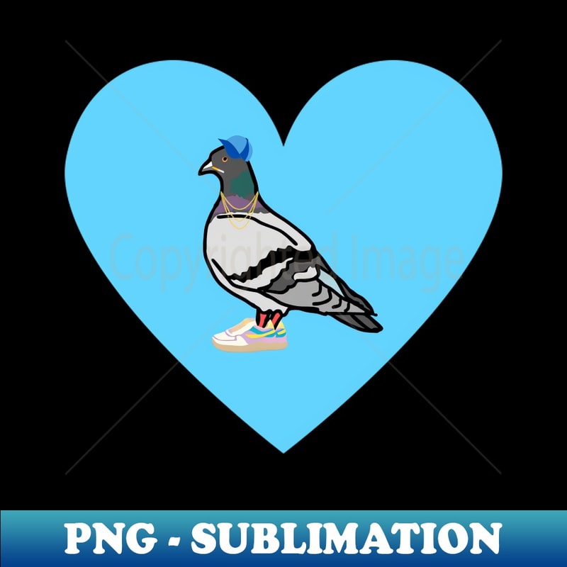 Dublin Birds - Pigeon Design - Pgeon Heart - Digital Sublimation Download File