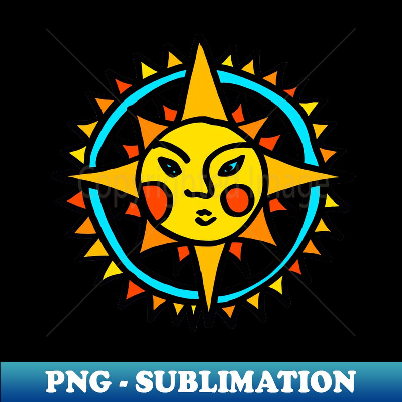 Yellow Sun Mandala on Yellow - Signature Sublimation PNG File