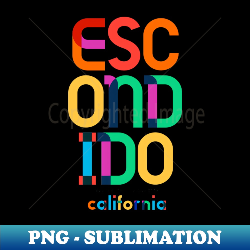 Escondido California Mid Century, Pop Art, - Elegant Sublimation PNG Download