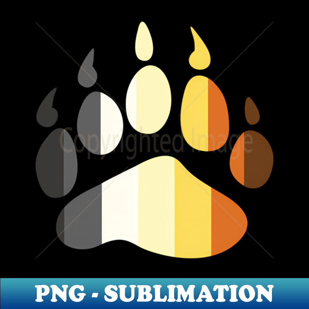 Pride Stripe Bear Paw - Special Edition Sublimation PNG File