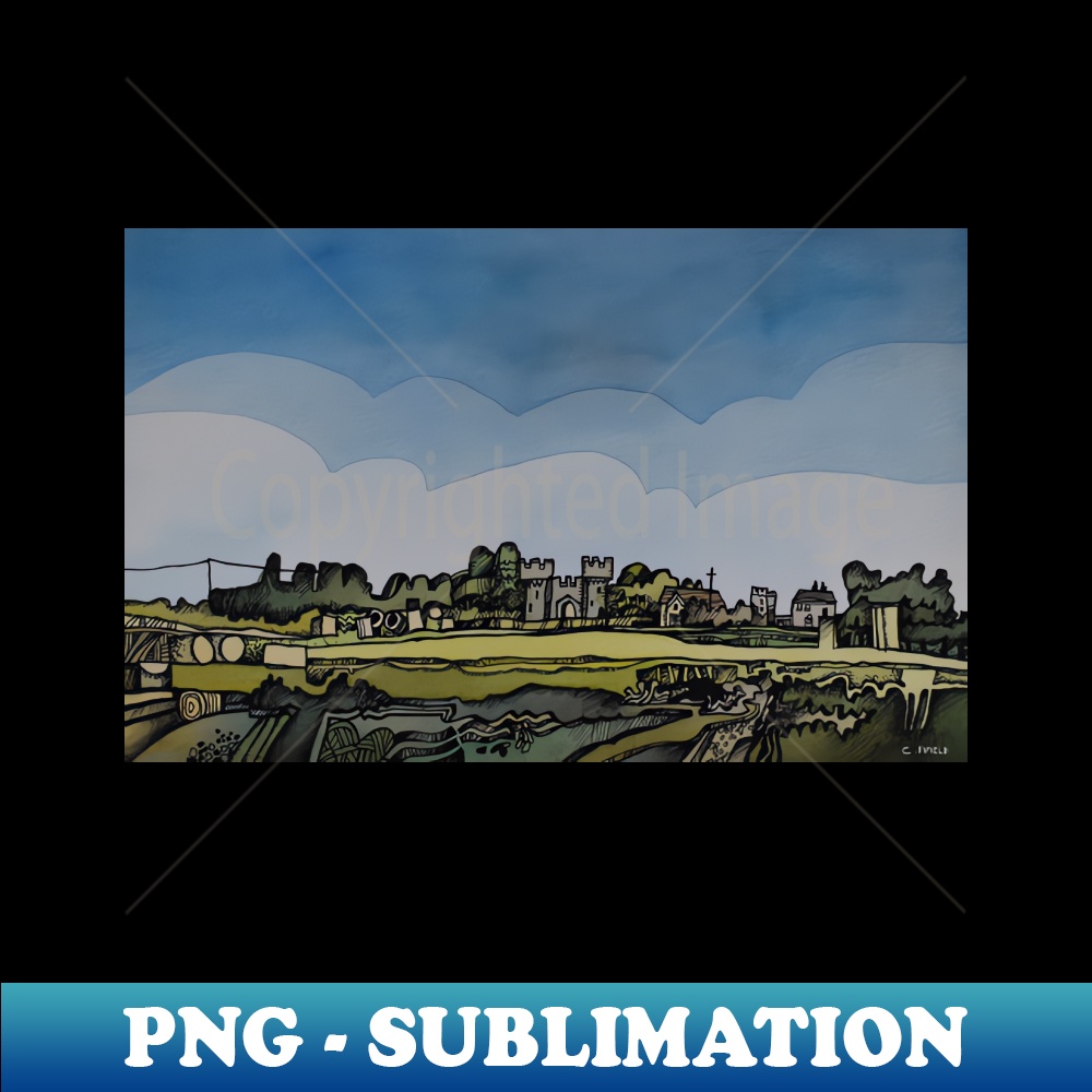 Cooling Castle Kent Abstract Landscape - Premium PNG Sublimation File