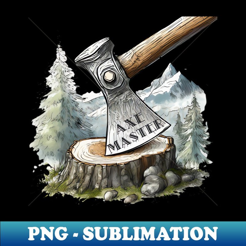 Axe Master Lumberjack Graphic - PNG Transparent Sublimation Design