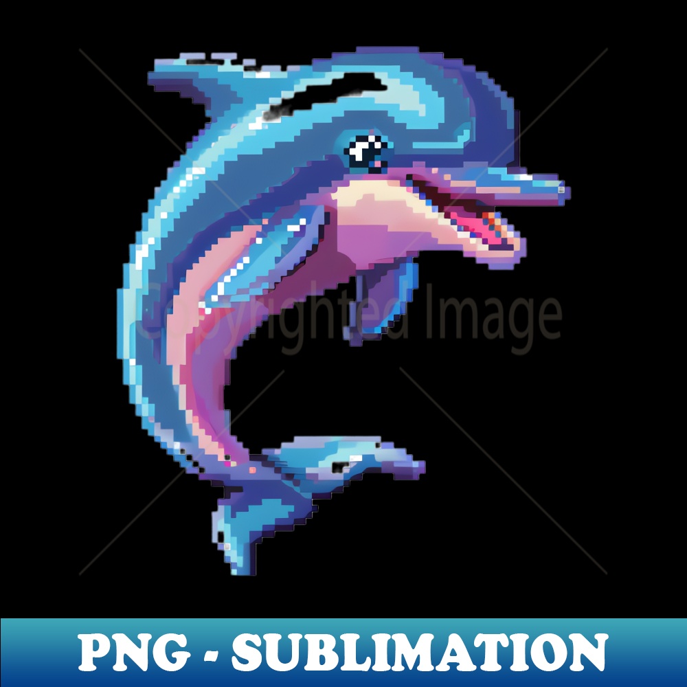 Pixel Dolphin - Artistic Sublimation Digital File