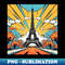 Eiffel Tower Pop Art - Modern Sublimation PNG File