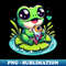 Cute Baby Frogs and Fish - Trendy Sublimation Digital Download