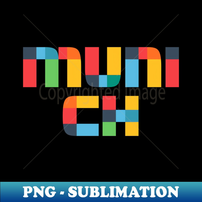 Munich Germany CMYK Pop Art Style - Modern Sublimation PNG File