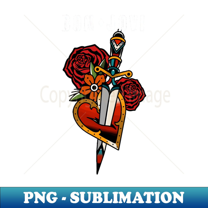 BON JOVI MERCH VTG - PNG Transparent Digital Download File for Sublimation