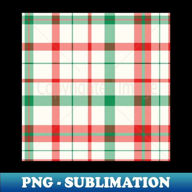 Peppermint Ice Cream Tartan Plaid - PNG Transparent Digital Download File for Sublimation