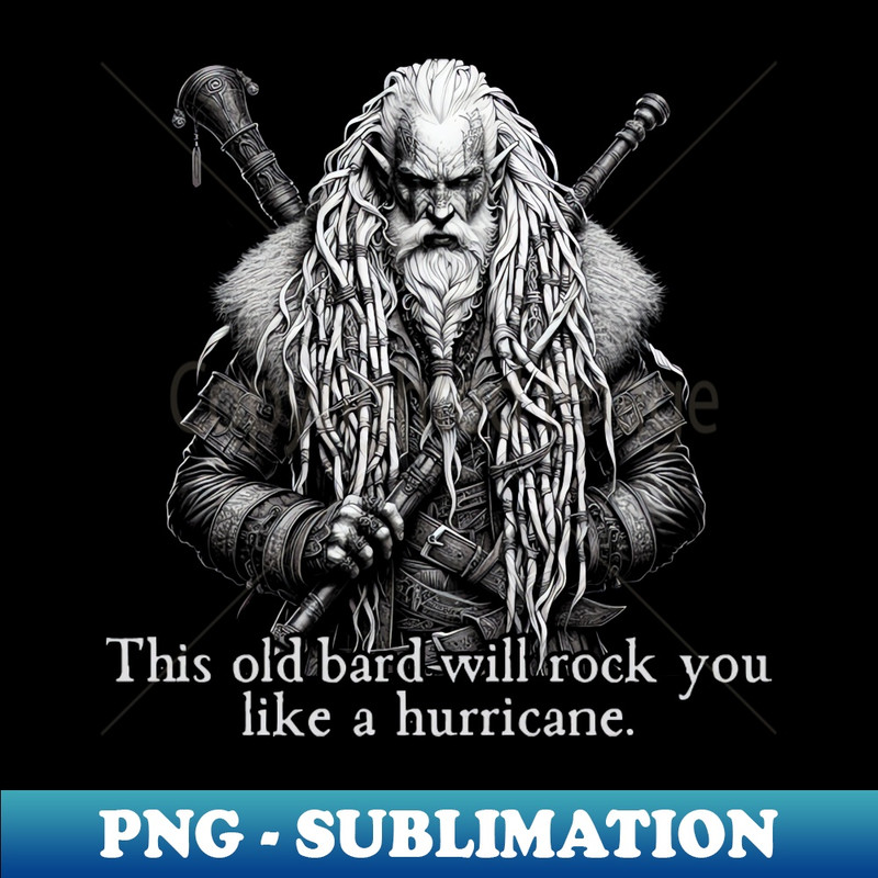 Old Bard - Vintage Sublimation PNG Download