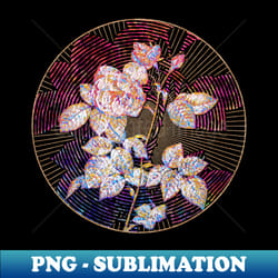 pink bourbon roses floral rainbow mosaic - modern sublimation png file