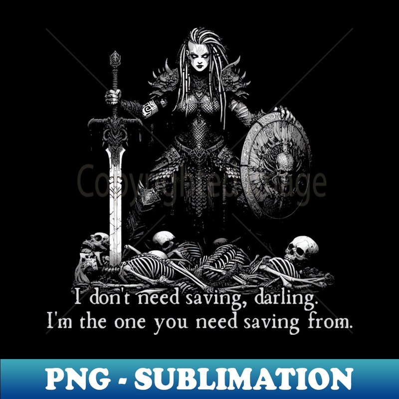 Dark Warrior - Instant Sublimation Digital Download
