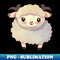 Cute Baby Sheep - Adorable Lamb - Retro PNG Sublimation Digital Download