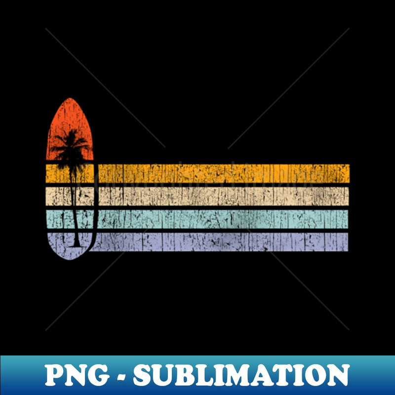 Hang 10 Surfboard Palm Tree - High-Quality PNG Sublimation Download