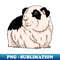 Black and white guinea pig - PNG Sublimation Digital Download