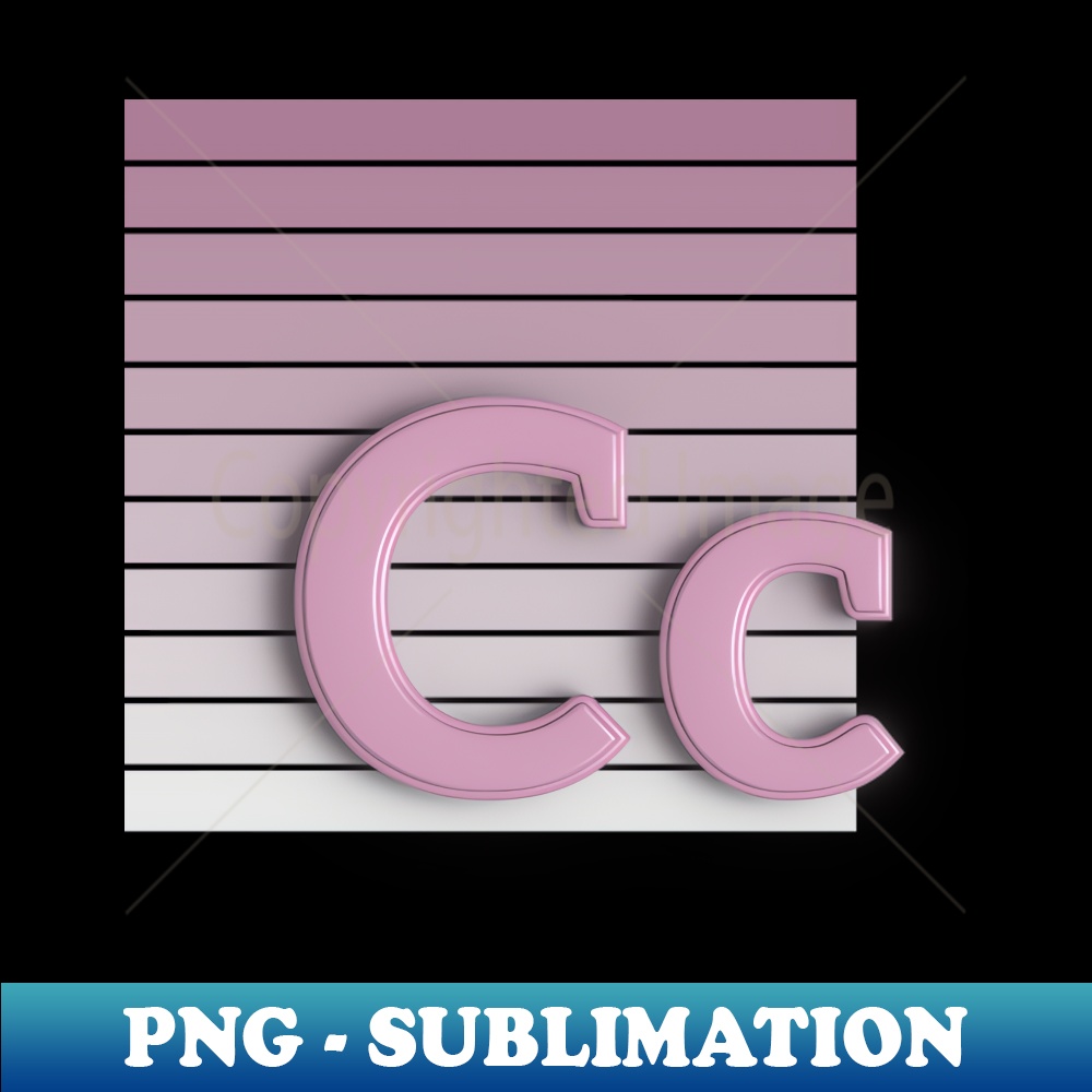 C - letter - PNG Transparent Digital Download File for Sublimation