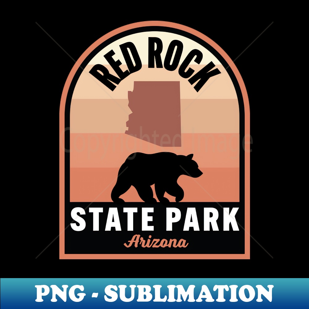 Red Rock State Park AZ Bear - High-Quality PNG Sublimation Download