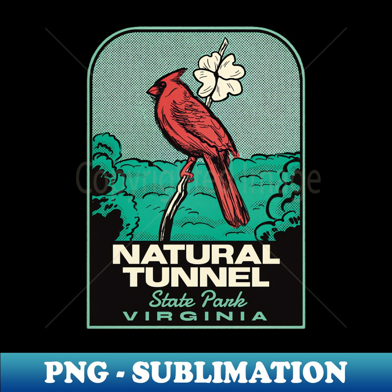 Natural Tunnel State Park VA Vintage Travel - Premium PNG Sublimation File