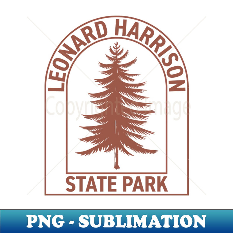 Leonard Harrison State Park Pennsylvania Vintage Tree - High-Resolution PNG Sublimation File