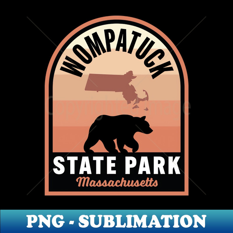 Wompatuck State Park MA Bear 1 - Trendy Sublimation Digital Download