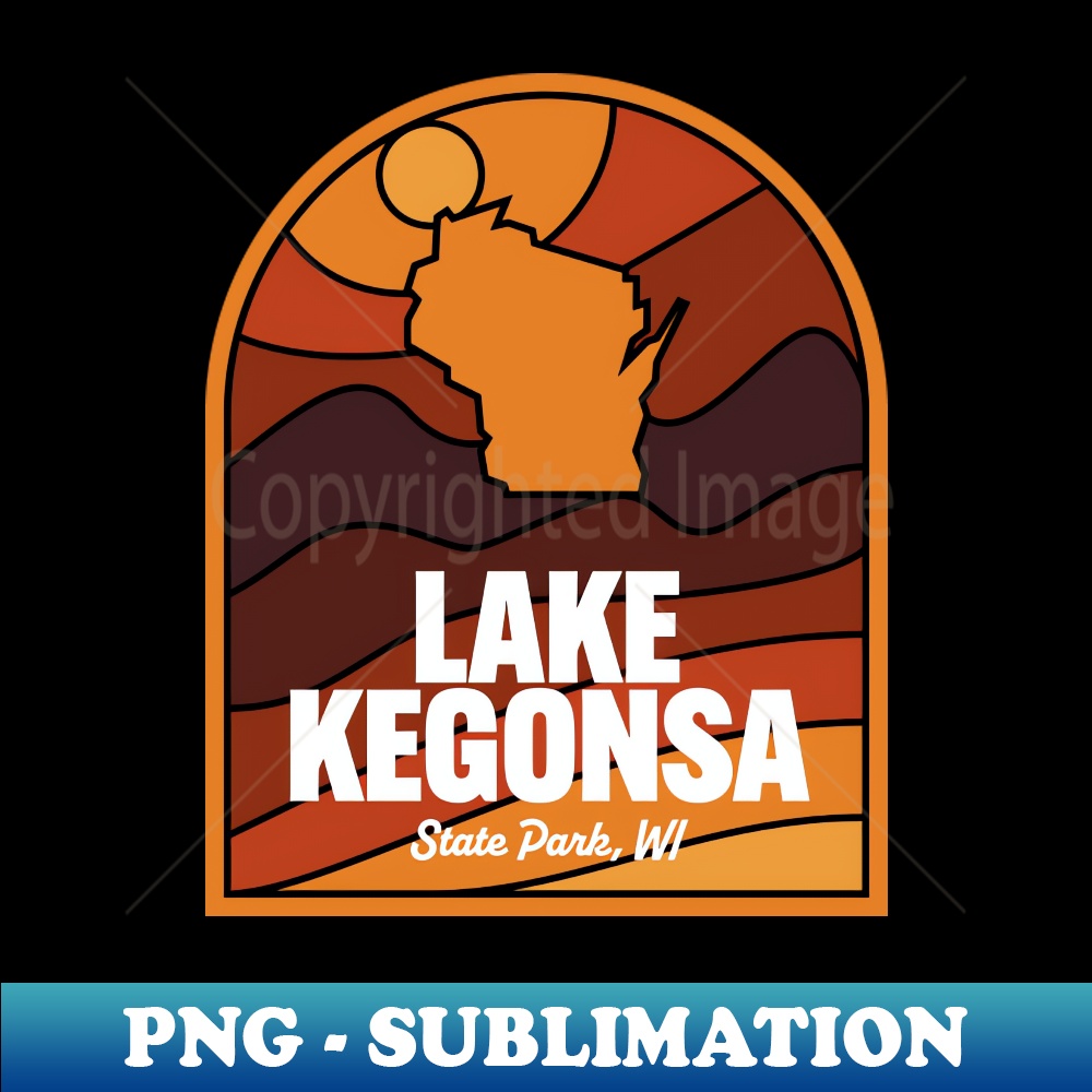 Lake Kegonsa State Park Wisconsin - Modern Sublimation PNG File
