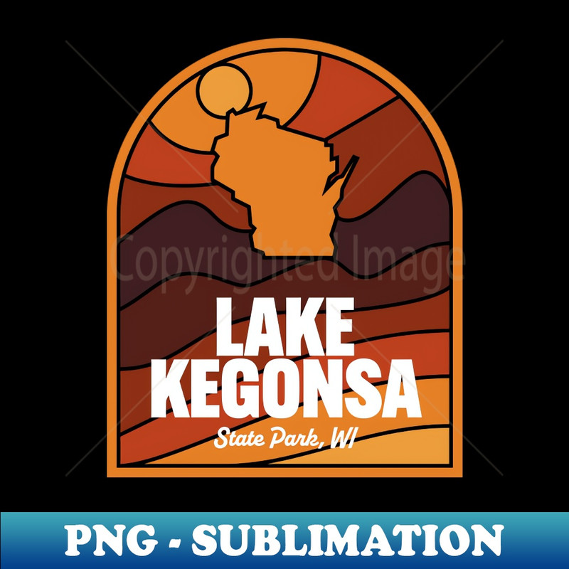 Lake Kegonsa State Park Wisconsin - Modern Sublimation PNG File
