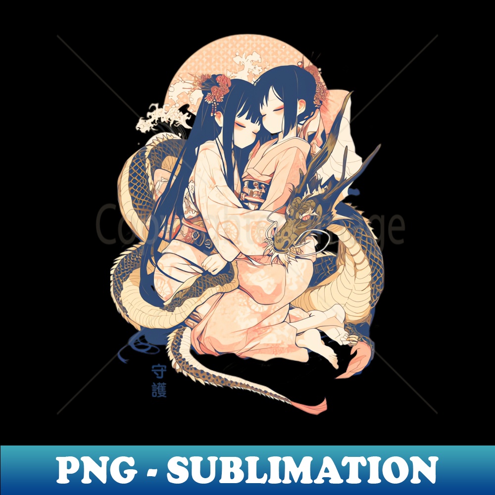 Sleeping Geishas Graphic T-Shirt - Unique Sublimation PNG Download