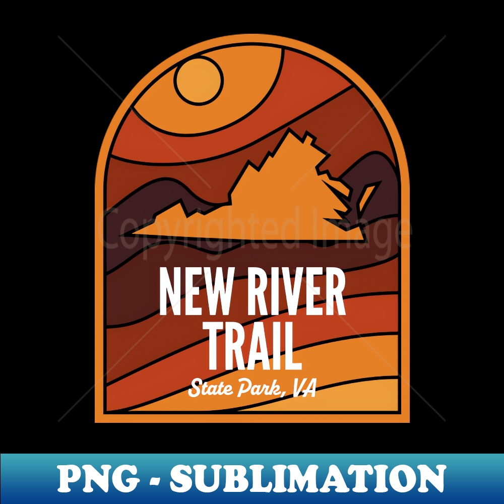 New River Trail State Park Virginia - Instant PNG Sublimation Download
