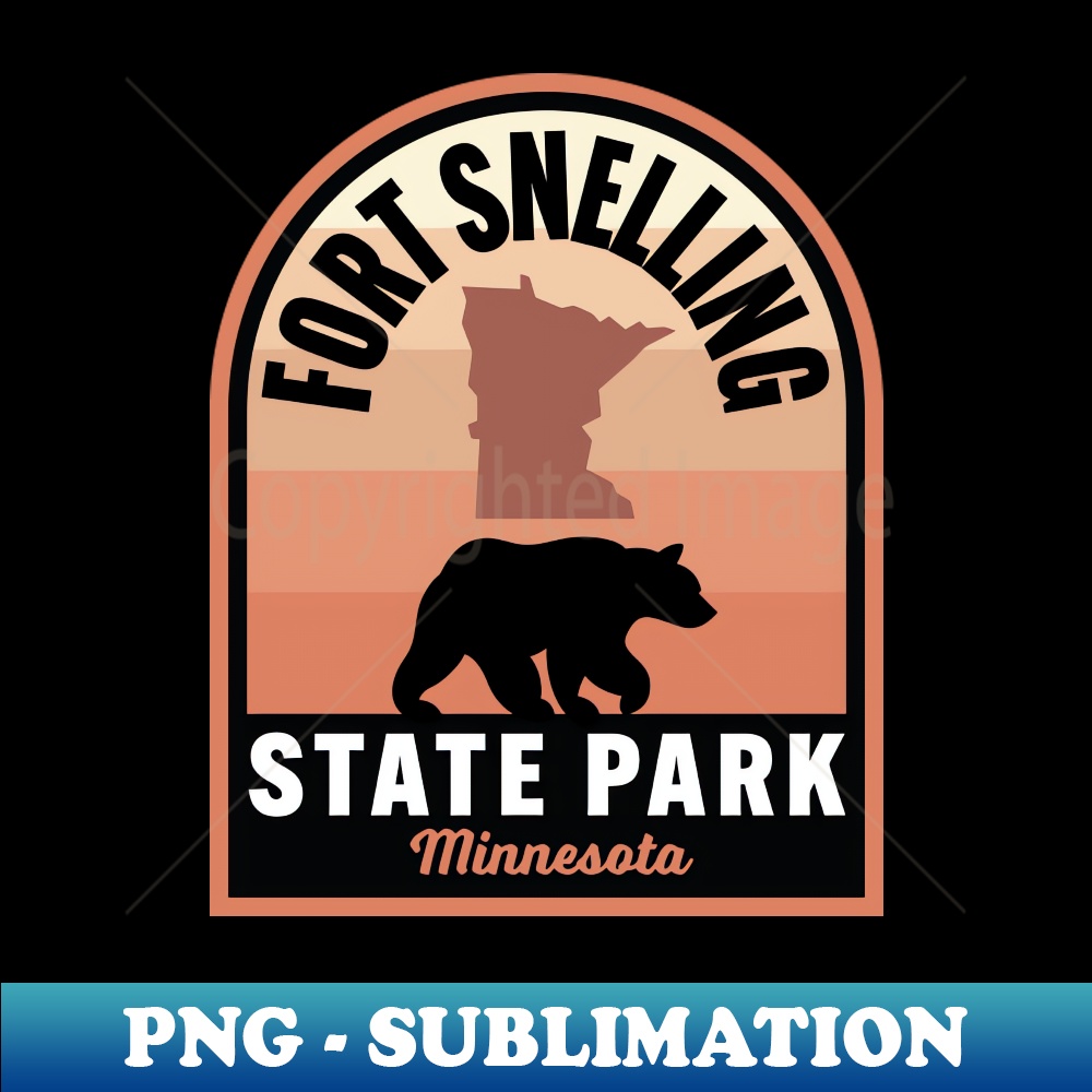 Fort Snelling State Park MN Bear - Modern Sublimation PNG File
