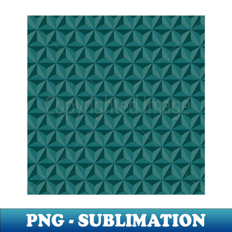 Geometric green shapes Pattern - Decorative Sublimation PNG File