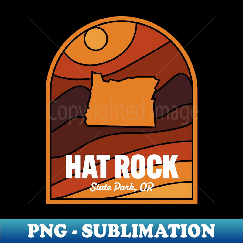 Hat Rock State Park Oregon - Sublimation-Ready PNG File