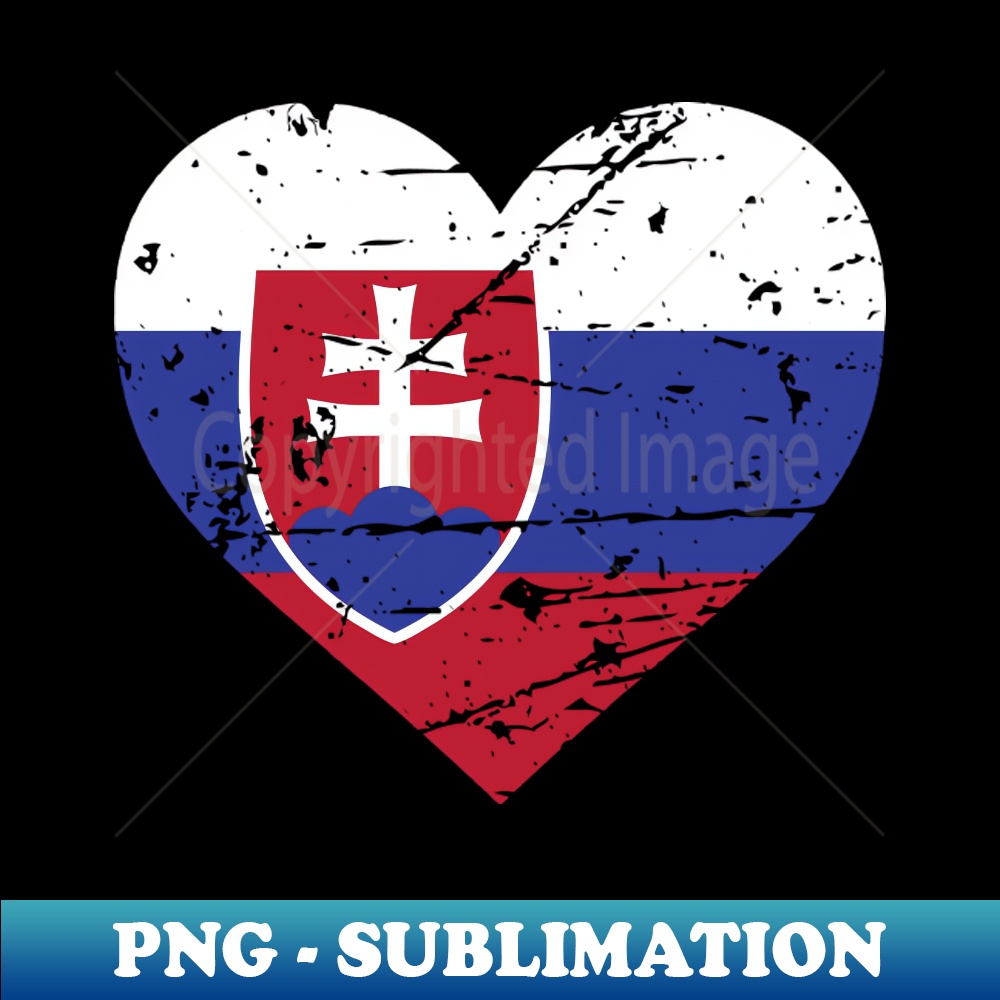 Slovakia Heart Flag Slovakian Slovensko Fan - Artistic Sublimation Digital File