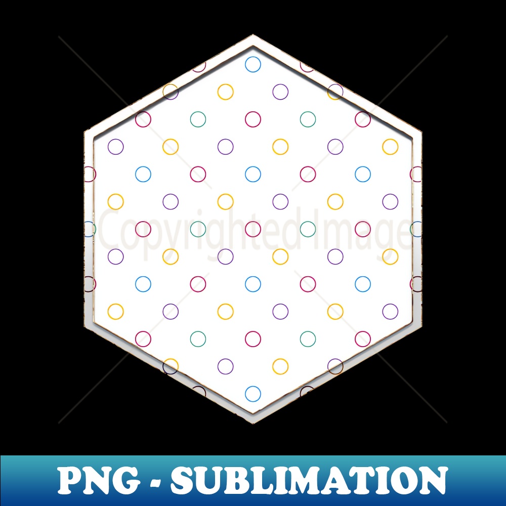Geometric Inverted Polka Dot Circle Pattern in Crayon Rainbow Colors n.057 - PNG Transparent Sublimation File