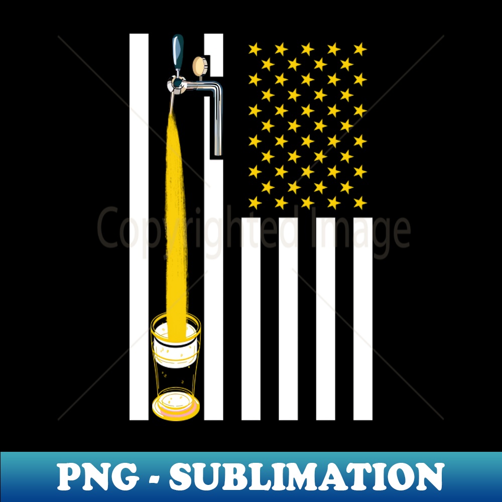 US Flag Craft Beer 1 - Modern Sublimation PNG File