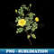 Vintage Yellow Sweetbriar Rose Botanical Illustration - Creative Sublimation PNG Download