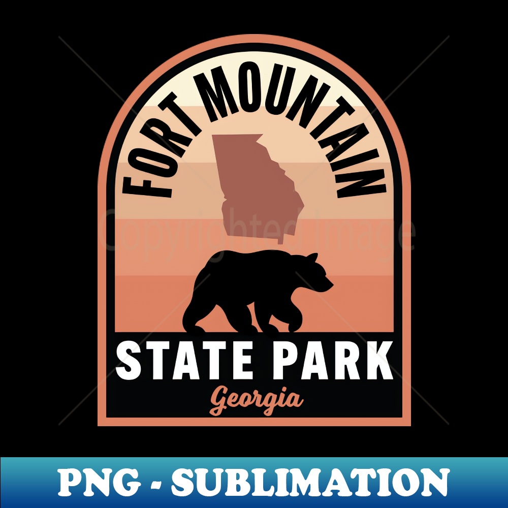 Fort Mountain State Park GA Bear - PNG Transparent Sublimation File