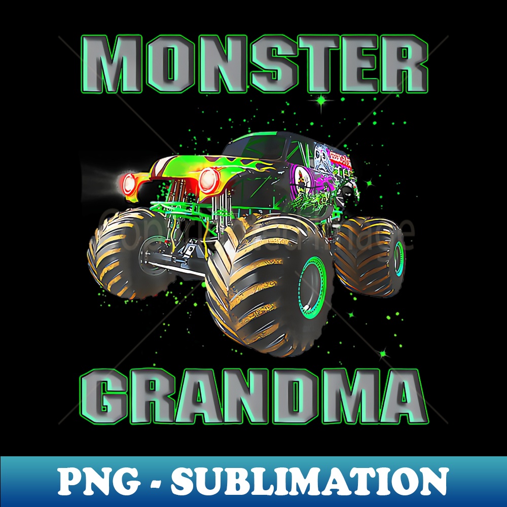Monster Truck Grandma Monster Truck Are My Jam Truck Lovers - Exclusive PNG Sublimation Download