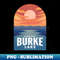Lake Burke VA Retro Sunset - Modern Sublimation PNG File