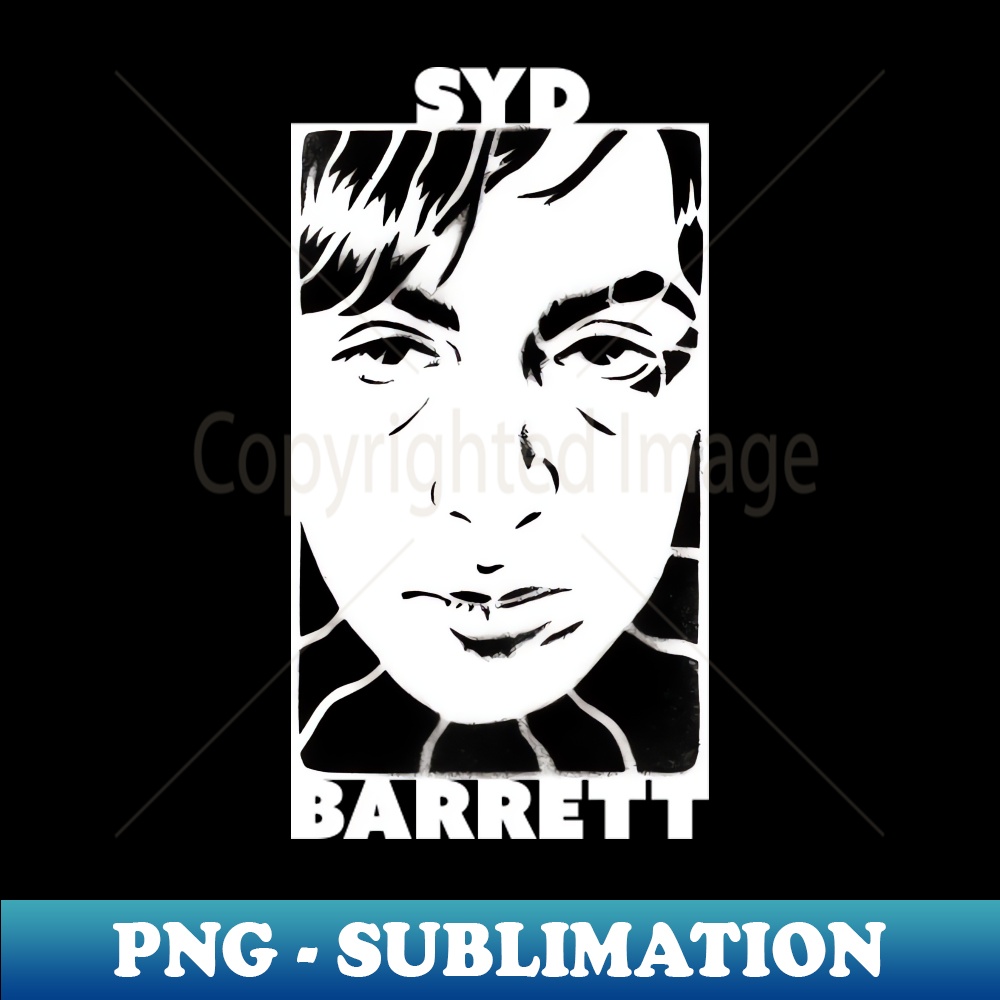 SYD BARRETT STENCIL - PNG Transparent Digital Download File for Sublimation