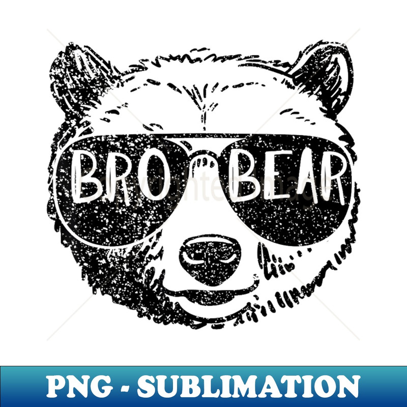 Brother Bear Face Big Little Brother Father Day - Signature Sublimation PNG File