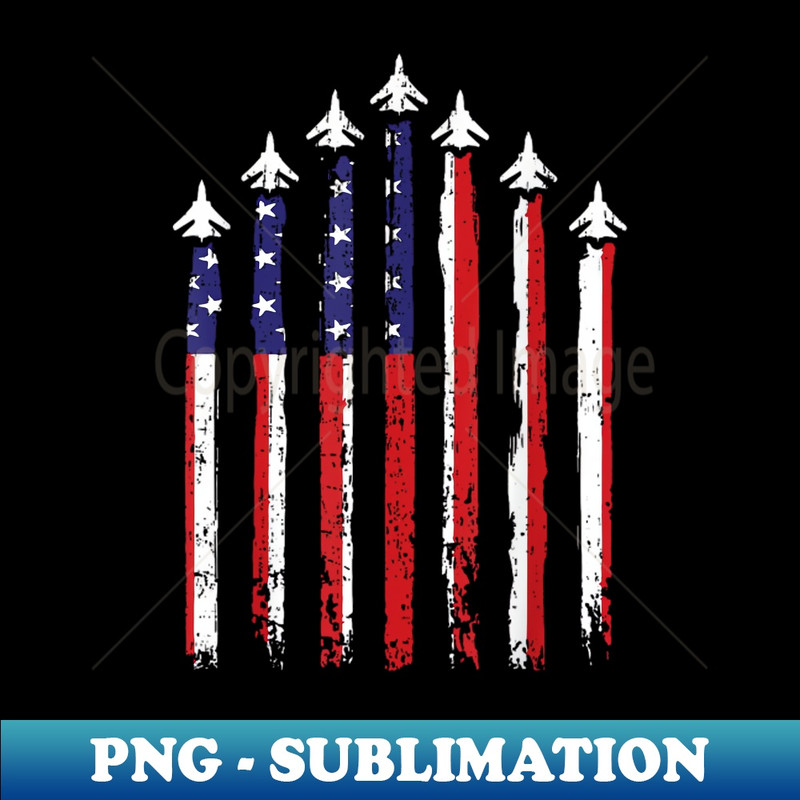 Fighter Jet Airplane Usa Flag 4Th Of July Patriotic - High-Quality PNG Sublimation Download