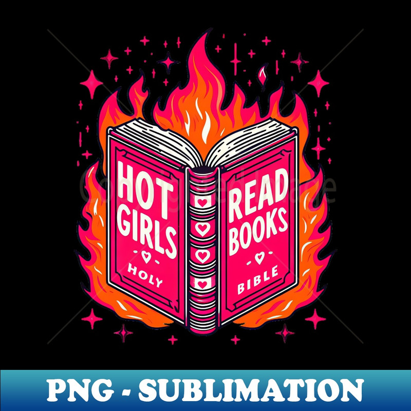 Girlie Hot Girls Read Books - Artistic Sublimation Digital File