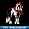 Irish cob horse with Christmas hat and scarf - Premium Sublimation Digital Download