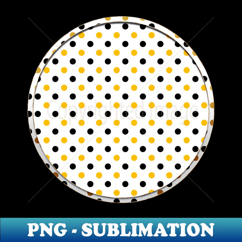 Geometric Polka Dot Pattern in Yellow n.364 - Vintage Sublimation PNG Download