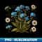 Vintage Forget me not Botanical - Sublimation-Ready PNG File
