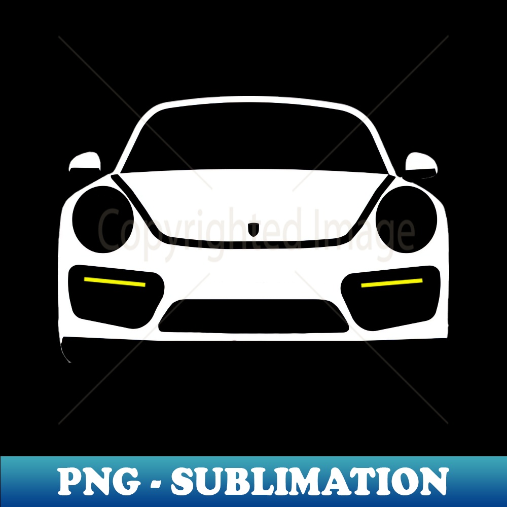 Porsche 911 White - High-Resolution PNG Sublimation File