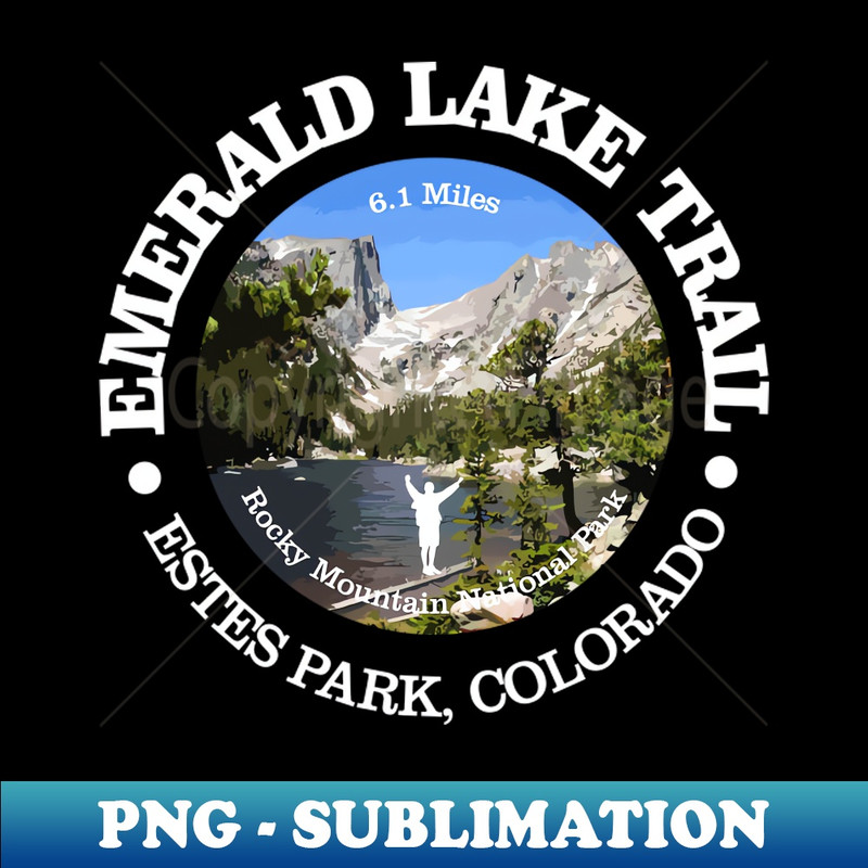 Emerald Lake Trail (rd) - Decorative Sublimation PNG File